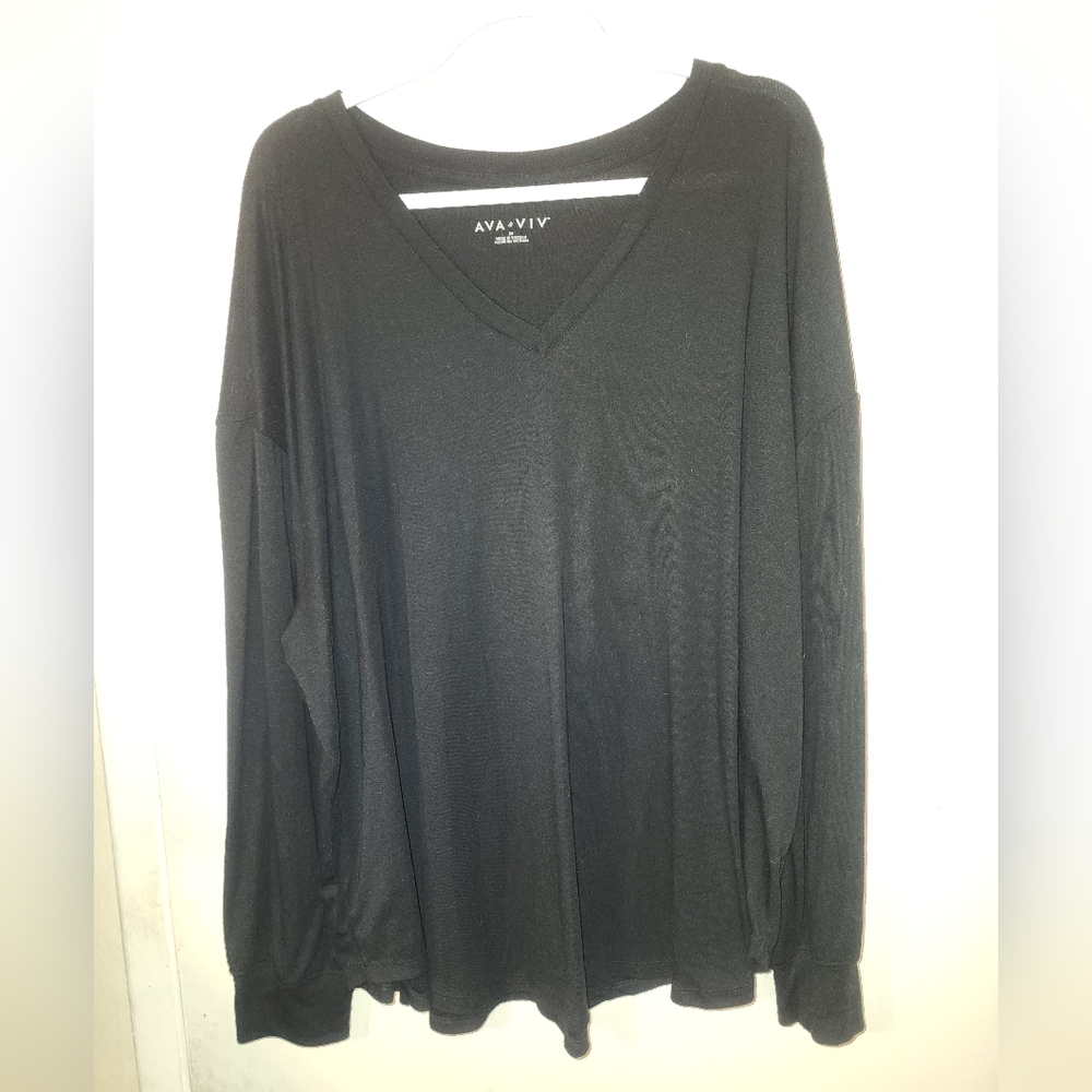 Avaviv Black Long Sleeve Top